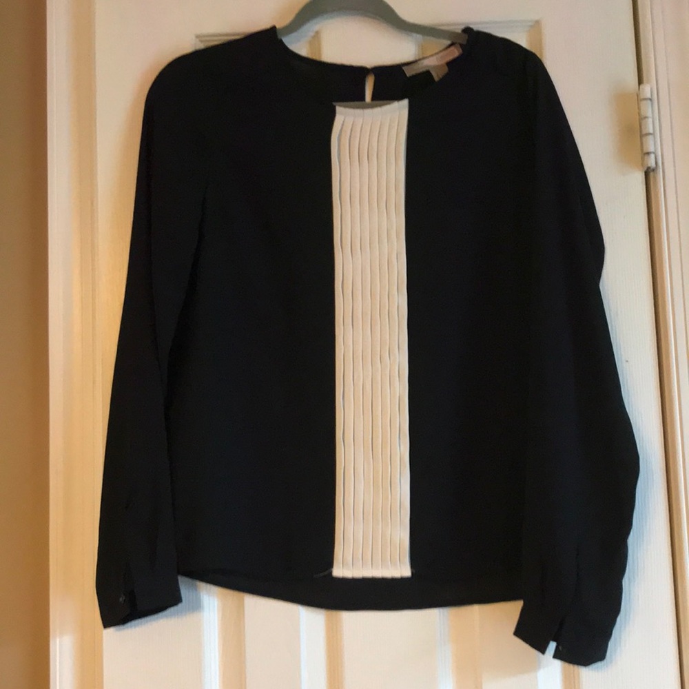 Black sheer long sleeve blouse
